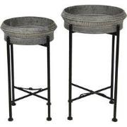 Clayre & Eef Planthouder Zwart IJzer