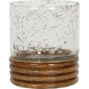 Clayre & Eef Theelichthouder Ø 9x10 cm Glas