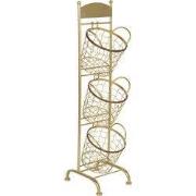 Clayre & Eef Mandenrek 30x25x98 cm Goudkleurig IJzer