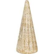 Clayre & Eef Beeld Kerstboom Ø 18x42 cm Goudkleurig Glas