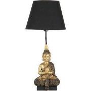 Clayre & Eef Tafellamp Ø 28x60 cm Goudkleurig Zwart Polyresin
