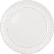 Clayre & Eef Dinerbord Ø 27 cm Wit Dolomiet