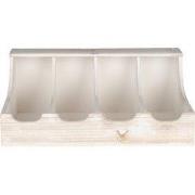 Clayre & Eef Bestekbak 41x28x17 cm Wit Hout