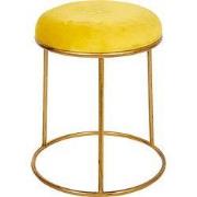 Clayre & Eef Krukje Ø 42x48 cm Geel Goudkleurig Metaal