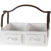 Clayre & Eef Mand 41x19x29 cm Wit Hout