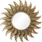 Clayre & Eef Spiegel Ø 47 cm Goudkleurig Kunststof Vleugels