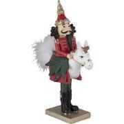 Clayre & Eef Beeld Notenkraker 25 cm Rood Groen Kunststof