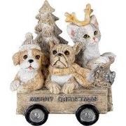 Clayre & Eef Beeld Dieren Grijs Beige Polyresin Dieren