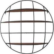 Clayre & Eef Wandrek 91x20 cm Zwart Bruin IJzer