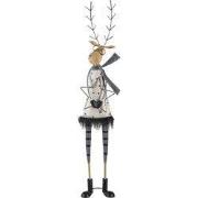 Clayre & Eef Beeld Hert 95 cm Grijs IJzer