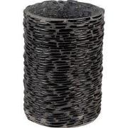 Clayre & Eef Theelichthouder Ø 10x15 cm Zwart Glas