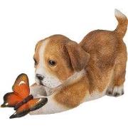 Clayre & Eef Beeld Hond Bruin Kunststof