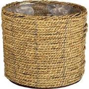 Clayre & Eef Bloempot Ø 26x21 cm Bruin Zeegras