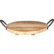 Clayre & Eef Dienblad Ø 26x2 cm Bruin Hout