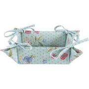 Clayre & Eef Broodmand 35x35x8 cm Blauw Groen Katoen Bloemen