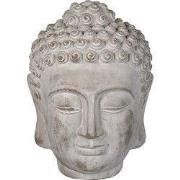 Clayre & Eef Beeld Boeddha 17x17x24 cm Grijs Steen