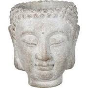 Clayre & Eef Bloempot 15x14x17 cm Grijs Steen