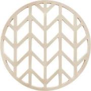 Krumble Siliconen pannenonderzetter rond met pijlen patroon - Beige