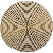Clayre & Eef Placemat Riet Ø 51x1 cm Wit Geel Jute Cirkel