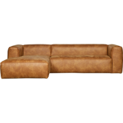 WOOOD Bean Hoekbank Links - Ecoleer - Cognac - 73x305x96