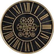 Clayre & Eef Wandklok Ø 60 cm Zwart MDF