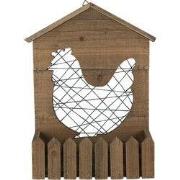 Clayre & Eef Opbergmand 32x12x40 cm Bruin Hout Kip