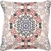 Clayre & Eef Kussenhoes 50x50 cm Rood Beige Katoen