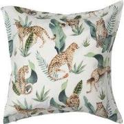 Clayre & Eef Kussenhoes 45x45 cm Groen Polyester Tijger