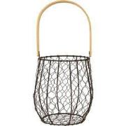 Clayre & Eef Mini Mandje Ø 15x19 cm Bruin IJzer