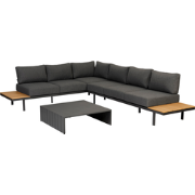 WOOOD Bari Loungeset Buiten - Aluminium - Grijs - 75x295x230