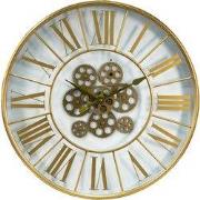 Clayre & Eef Wandklok Ø 60 cm Goudkleurig MDF