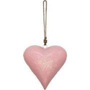 Clayre & Eef Kersthanger Hart 20x6x20 cm Roze IJzer