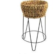 Clayre & Eef Plantenstandaard Ø 28x53 cm Bruin Zeegras