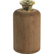Clayre & Eef Vaas Ø 9x17 cm Bruin Hout