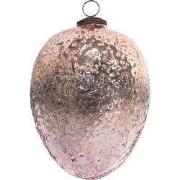 Clayre & Eef Kerstbal Ø 12 cm Roze Glas