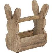 Clayre & Eef Houten Kistje Konijn 16x12x25 cm Bruin Hout