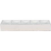 Clayre & Eef Houten Kistje 54x12x7 cm Wit Hout