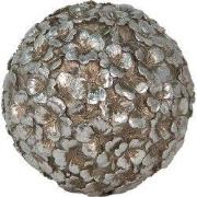 Clayre & Eef Decoratie Ø 10 cm Zilverkleurig Polyresin Bladeren