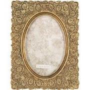 Clayre & Eef Fotolijst 10x15 cm Goudkleurig Polyresin Bloemen