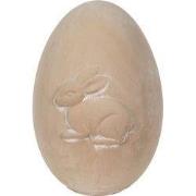 Clayre & Eef Beeld Konijn 18x17x25 cm Beige Bruin Keramiek Konijn