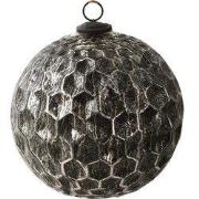 Clayre & Eef Kerstbal XL Ø 20 cm Zwart Glas