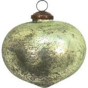 Clayre & Eef Kerstbal Ø 10 cm Groen Glas