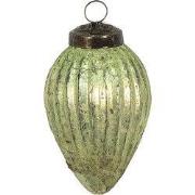 Clayre & Eef Kerstbal Ø 5 cm Groen Glas