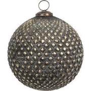 Clayre & Eef Kerstbal Ø 14 cm Bruin Glas