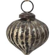 Clayre & Eef Kerstbal Ø 5 cm Bruin Glas