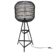 Clayre & Eef Vloerlamp Ø 39x100 cm Zwart IJzer