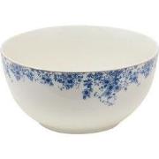 Clayre & Eef Soepkom 500 ml Blauw Porselein Bloemen