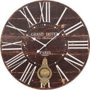 Clayre & Eef Wandklok 58x4 cm Bruin MDF