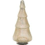 Clayre & Eef Beeld Kerstboom Beige Glas