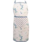 Clayre & Eef Keukenschort Kinderen 48x56 cm Beige Blauw Katoen Bos Die...